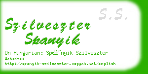 szilveszter spanyik business card
